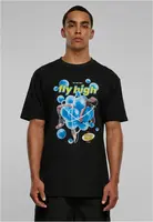 Psychadelic oversize t-shirt in black color