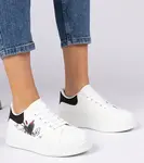 Gemre Bielo-čierne tenisky športové dámske Zelinda