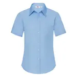 FRUIT OF THE LOOM F18•LADIES SHORT SLEEVE POPLIN SHIRT