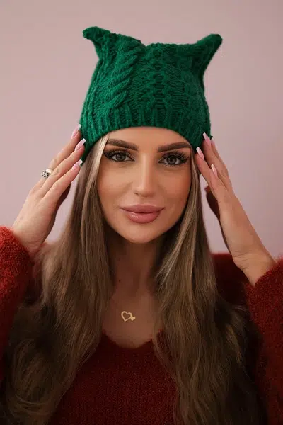 Kesi Čapica s fleece Rabbid K237 zelená