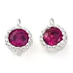 Brass Micro Pave Cubic Zirconia Charms