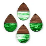 Transparent Resin & Walnut Wood Pendants
