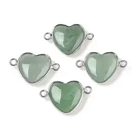 Natural Green Aventurine Love Heart Pendants