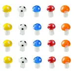 20Pcs 5 Colors Mushroom Handmade Lampwork Beads Strands