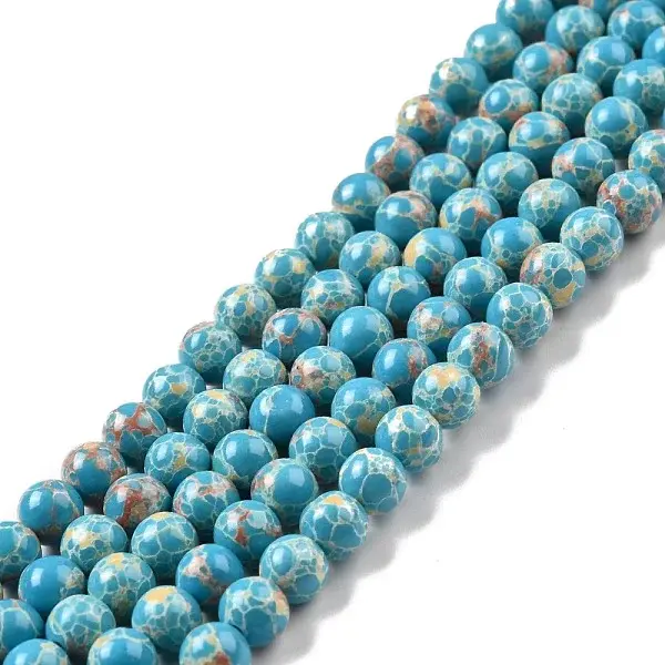 Synthetic Imperial Jasper Beads Strands