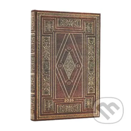 Paperblanks - týždenný diár First Folio 2026 (mini, verso, elastické zatváranie)