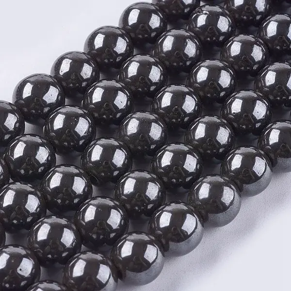 Magnetic Synthetic Hematite Beads Strands