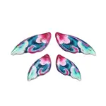 4Pcs 4 Styles Transparent Epoxy Resin Pendants