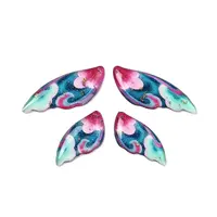 4Pcs 4 Styles Transparent Epoxy Resin Pendants