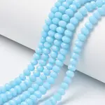 Opaque Solid Color Glass Beads Strands