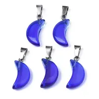 Transparent Spray Painted Glass Pendants