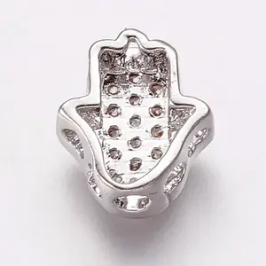 Brass Cubic Zirconia Beads