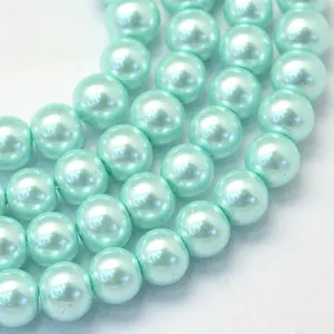 Baking Painted Glass Pearl Bead Strands