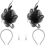 Gauze Feather Flower Hair Bands for Women