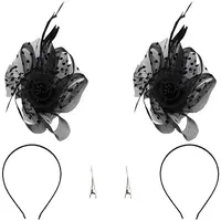 Gauze Feather Flower Hair Bands for Women