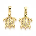 Brass Micro Pave Cubic Zirconia Pendants