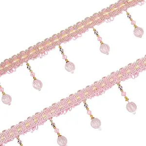 Curtain Plastic Beaded Fringe Trim