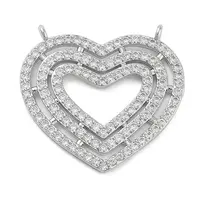 Brass Micro Pave Cubic Zirconia Pendants