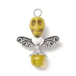 Synthetic Turquoise & Glass Pendants