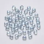 Transparent Spray Painted Glass Beads