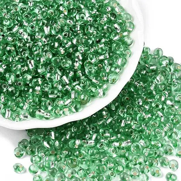 6/0 Baking Paint Transparent Fringe Glass Seed Beads