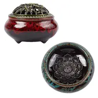 2Pcs 2 Colors Ceramic Incense Burners Holder