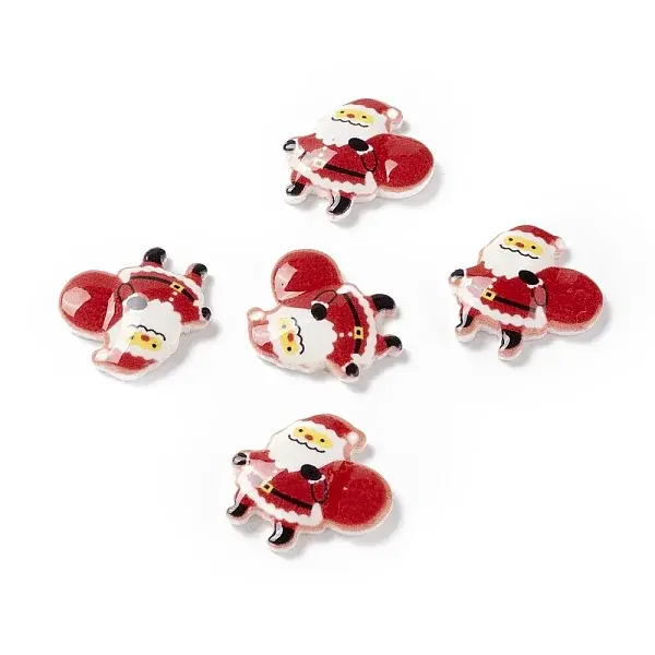 Christmas Themed Opaque Resin Cabochons