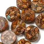 Dyed Natural Imperial Jasper with Resin Beads Strands