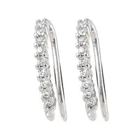 Brass Micro Pave Cubic Zirconia Earring Hooks