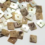 Square Natural Akoya Shell Beads