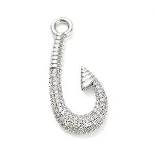 Brass Micro Pave Cubic Zirconia Pendants