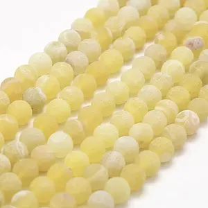 Frosted Natural Weathered Agate Beads Strands