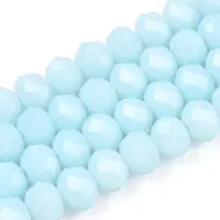 Opaque Solid Color Glass Beads Strands