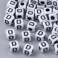 White Opaque Acrylic Beads
