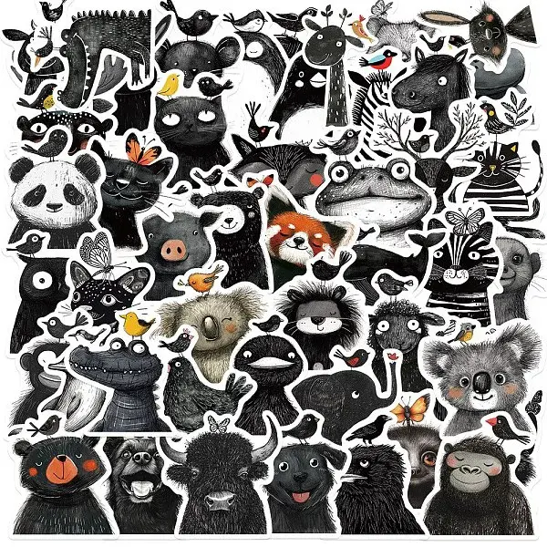 50Pcs PVC Waterproof Animals Stickers