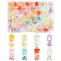 30Pcs Luminous Epoxy Resin Pendants