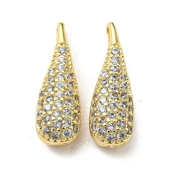 Brass Micro Pave Cubic Zirconia Pendants