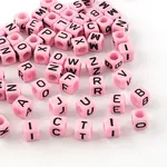 Letter Style Opaque Acrylic Beads