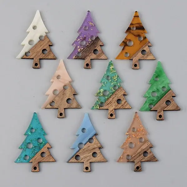 Resin & Walnut Wood Pendants