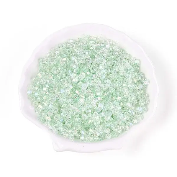 Transparent Spray Painted Glass Beads