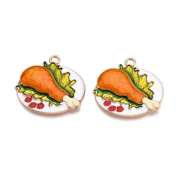 Thanksgiving Day Theme Alloy Enamel Pendants