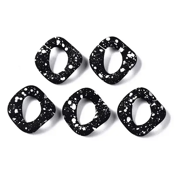 Spray Painted CCB Plastic Linking Rings