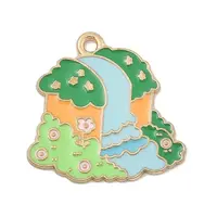 Animal Forest Theme Zinc Alloy Enamel Pendants