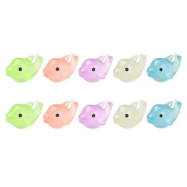 10Pcs 5 Colors Luminous Resin Display Decoration