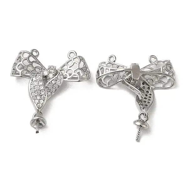 Brass Micro Pave Cubic Zirconia Pendants