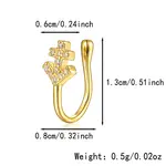 925 Sterling Silver Pave Clear Cubic Zirconia Nose Rings