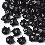 Transparent Spray Painted Glass Beads