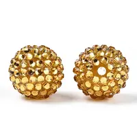 Transparent Resin Rhinestone Graduated Beads