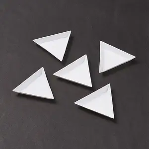 Polypropylene(PP) Triangle Nail Art Rhinestone Sorting Trays DIY Decals