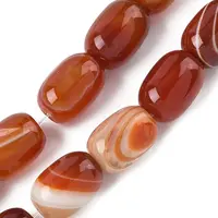 Natural Banded Agate/Striped Agate(Dyed & Heated) Beads Strands